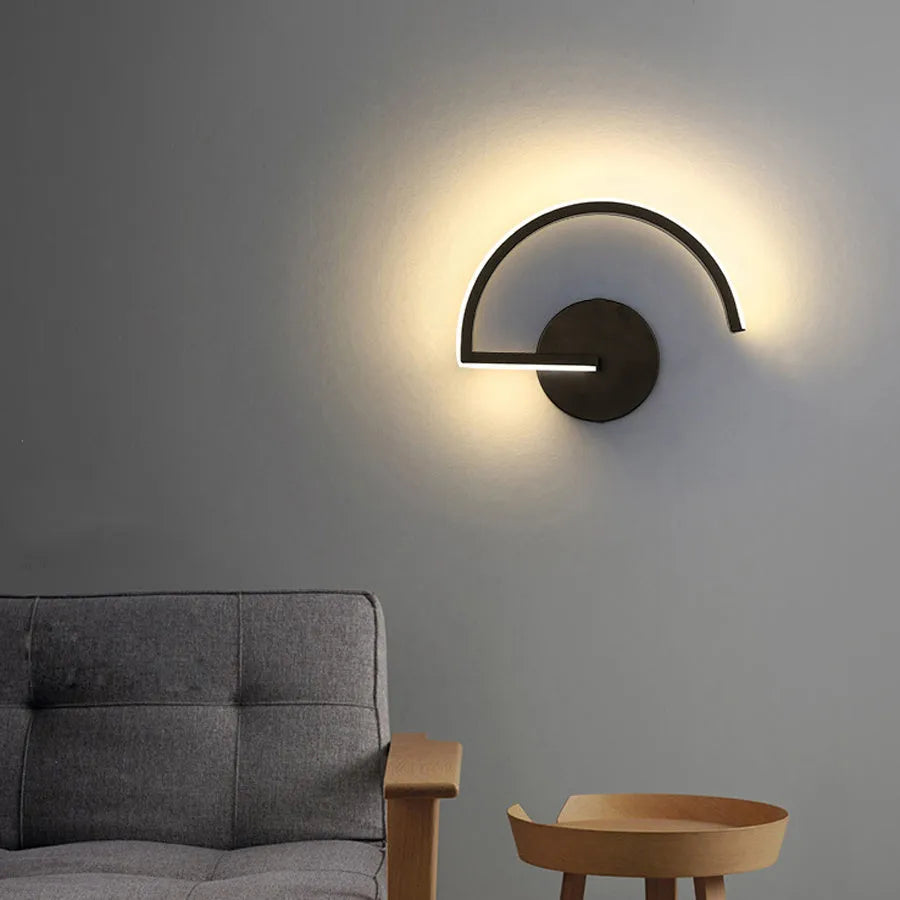 LED reading wall light aluminium petal shade 120x220x70mm white light style