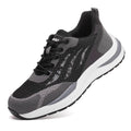 Men's black grey electrician safety shoes with anti-smash protection and plastic toe cap