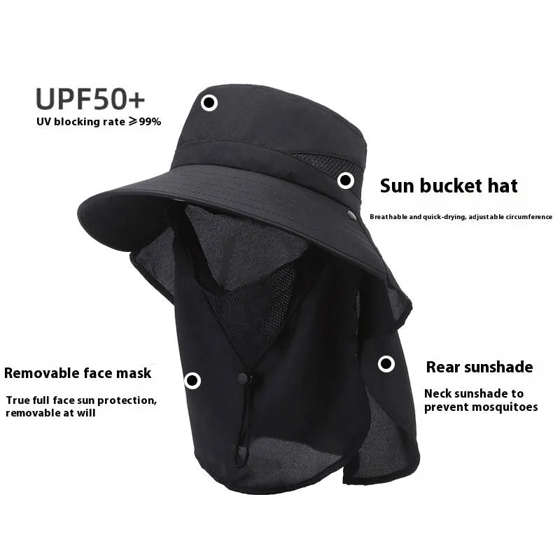 Men's adjustable polyester fisherman hat with a big brim in army green colour.