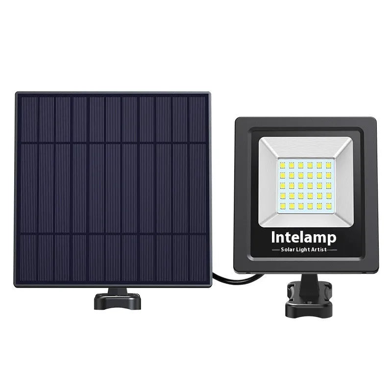 Outdoor solar LED light with three brightness options for courtyard or garden illumination