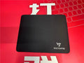 Black rough grain textured gaming mouse pad with 5mm thick rubber base measuring 270mm by 220mm