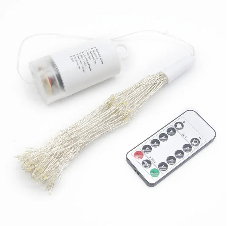 LED firework string light with copper wire, 20 cm size, multicolour and warm white options