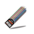 Pack of 12 automatic lead refills, 2.0mm diameter, 90mm length, in black and multicolor, PP material