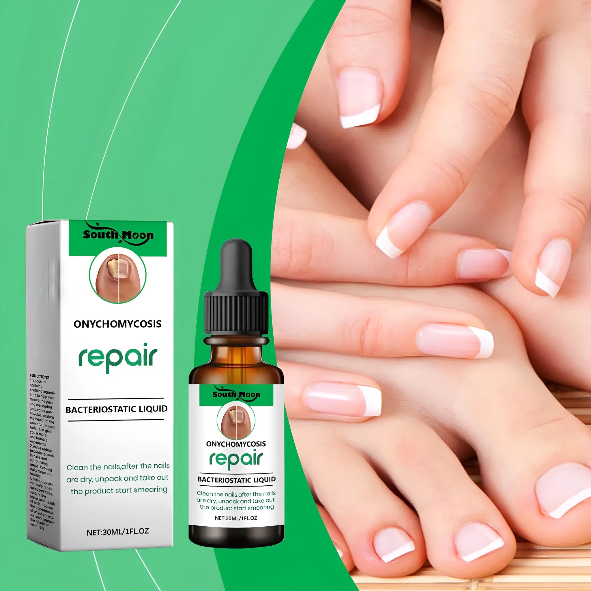 30ml clear nail care nursing solution bottle for gentle daily cleaning