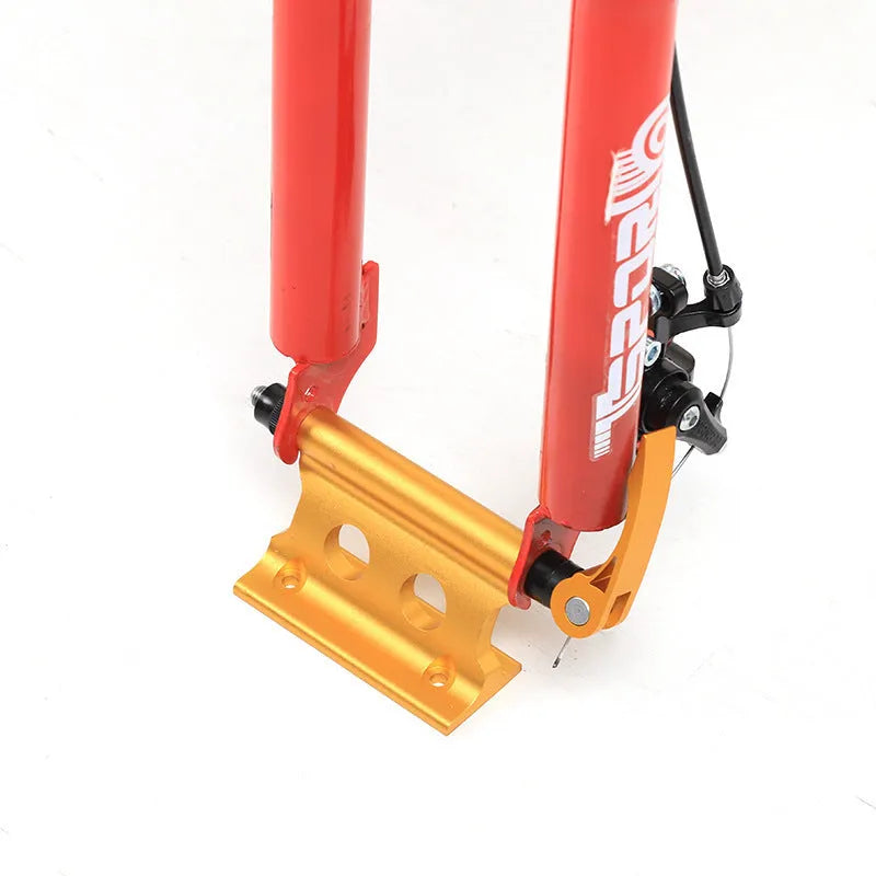Silver metal bicycle front fork quick release fixing clamp for SUV modification and storage