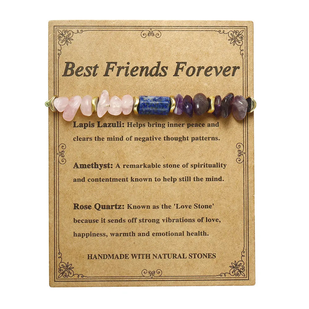 Women's geometric stone beaded bracelet with manually crafted charms in fashion OL style