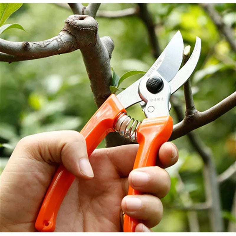 130W pruning shears with SK5 high carbon steel blades for garden landscaping work