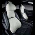 Car neck pillow and lumbar support set with wavy pattern design in multiple colour options