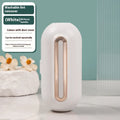 Portable washable hair collector roller with light green or platinum plastic handle for pet hair and lint removal