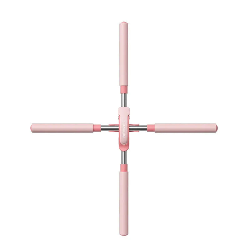 Adjustable yoga shoulder correction back stick in pink, blue, and green with 54-86cm range