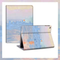 Literary oil painting art iPad silicone airbag protector case in book style design