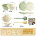 Seven-piece solid colour ceramic tableware set in gift box packaging with modern simple design