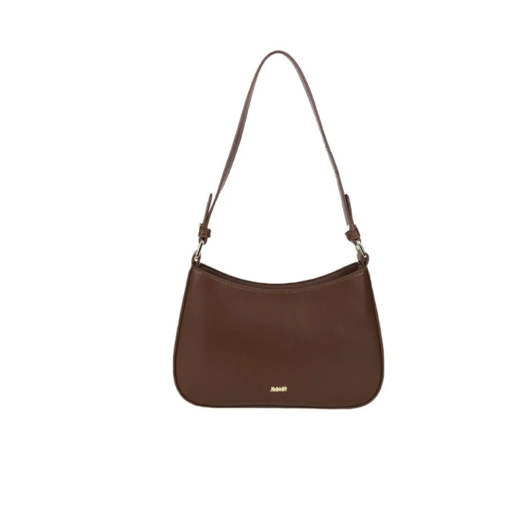 Retro women's cross-body underarm bag in PU leather, horizontal square shape, 25cm width, five colour options: black, caramel, khaki, white, wine red