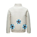 Men's black smart air conditioning jacket with multiple ventilation holes for outdoor summer work.