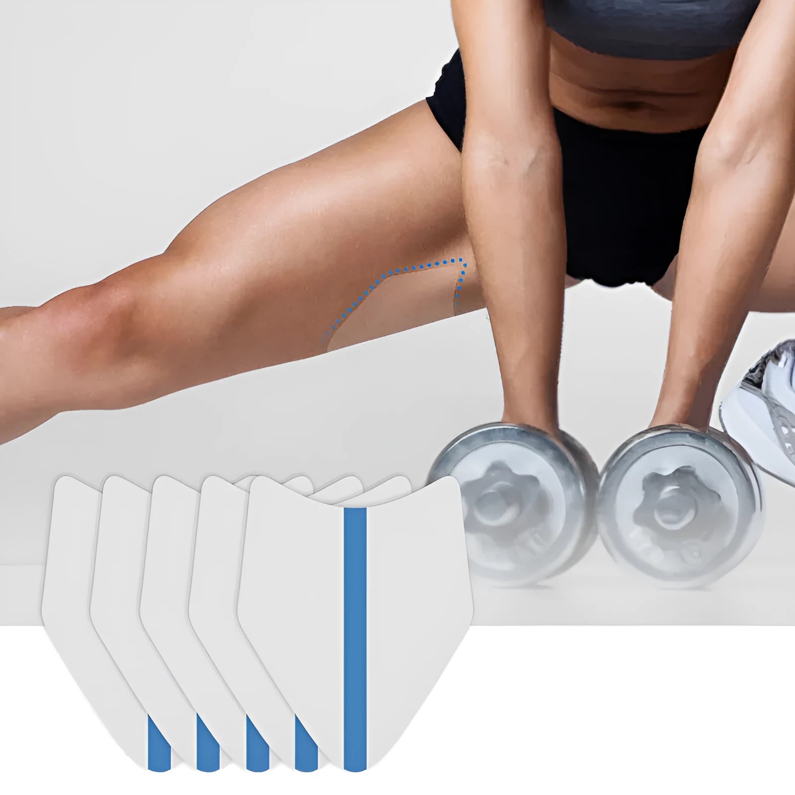 Transparent aircraft-shaped PE film anti-wear stickers for inner thigh moisture protection in multiple pack sizes