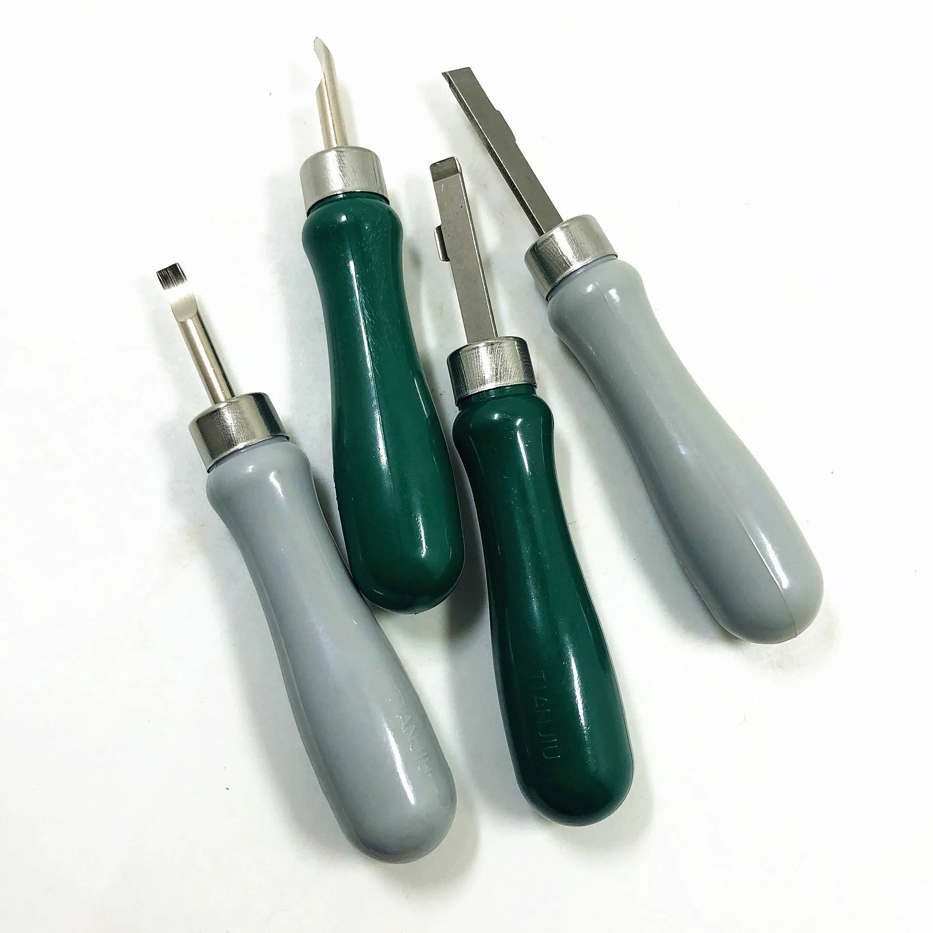 Watch case back removal tool with alloy plastic construction showing four colour and style options