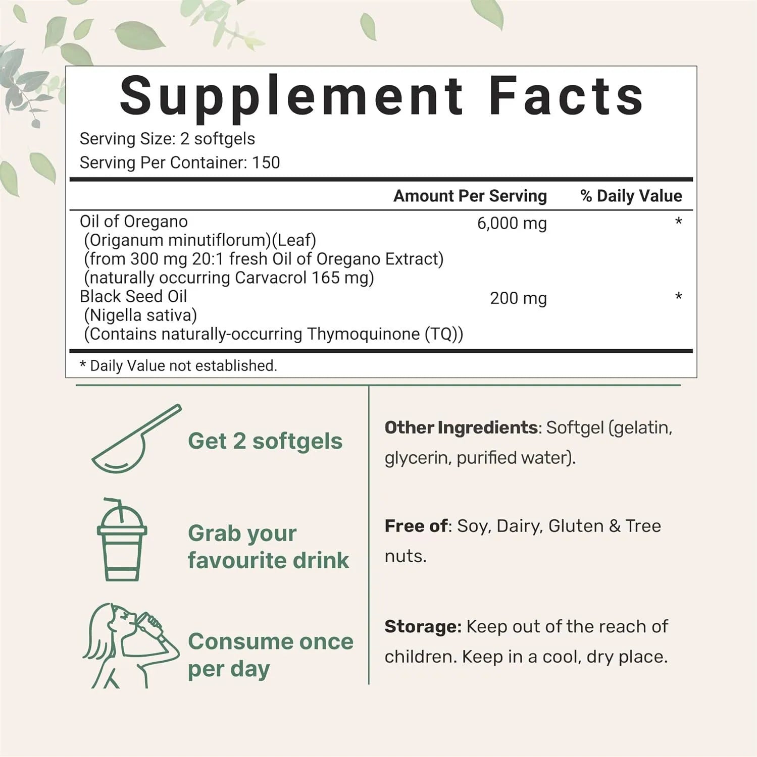 Butter black seed oil soft capsules in blister pack, showing softgel format and packaging options