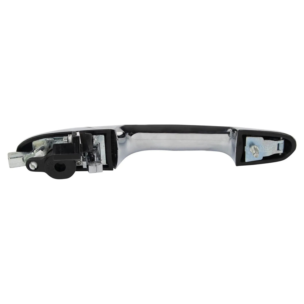 Black plastic Fiat 500 car door handle replacement part showing 16.2cm length