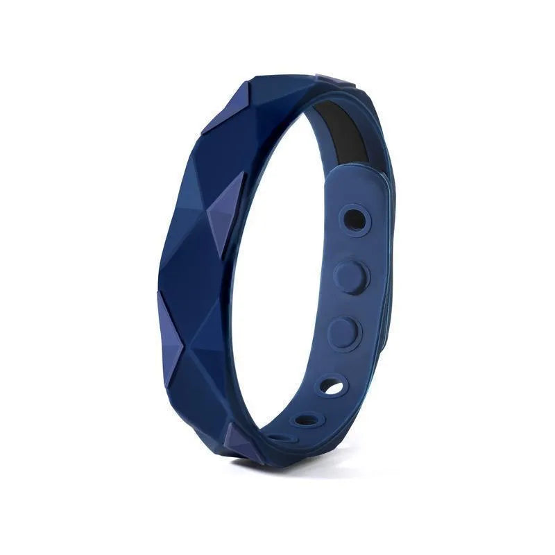 Anti-static waterproof silicone bracelet in diamond shape with monochrome black colour option