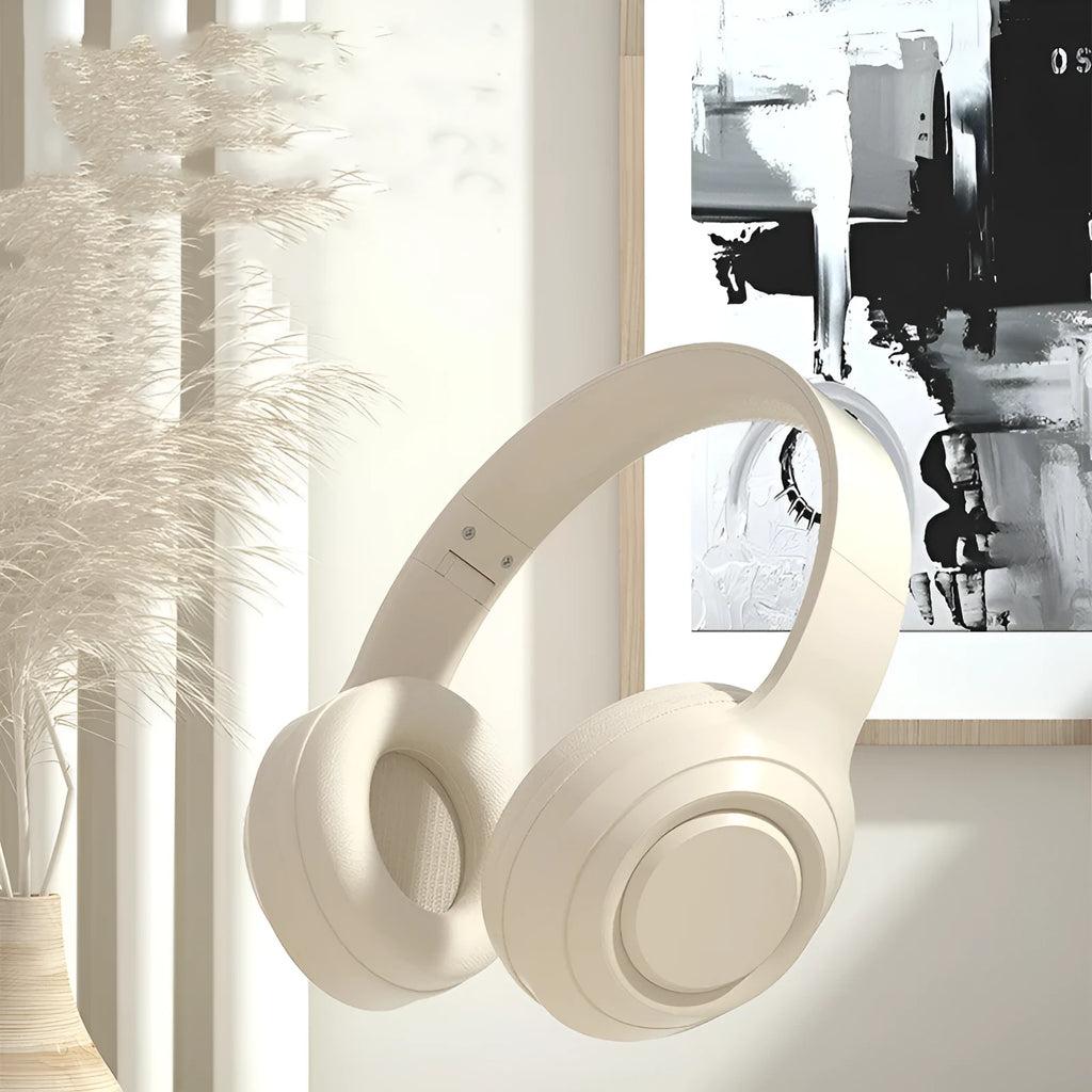 DR58 wireless Bluetooth over-ear headset with noise reduction in black colour