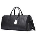 Men's leather excursion bag in black or coffee colour with single shoulder strap