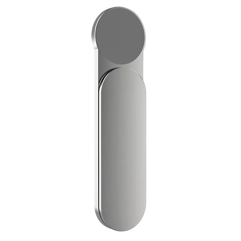 Silver aluminium alloy dual screen extension bracket with magnetic phone holder for desktop
