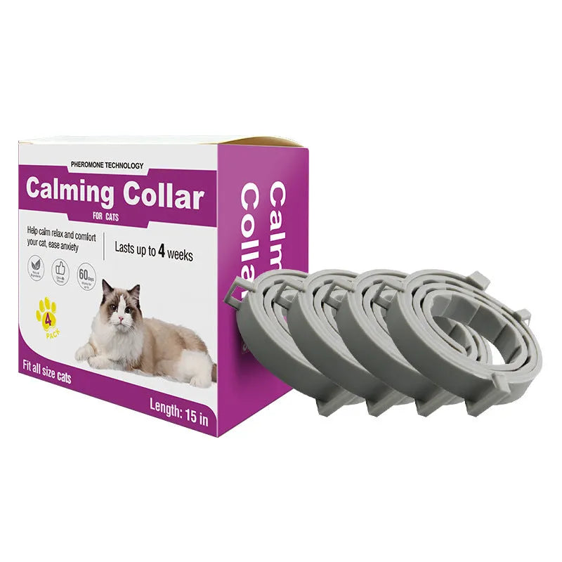 Adjustable soothing collar for cats and dogs in orange calm collar dog model 63.5cm with colour matching design