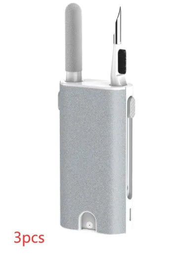 5-in-1 digital cleaning kit with flocking sponge, brush, and metal tip for phones, tablets, laptops, and earphones
