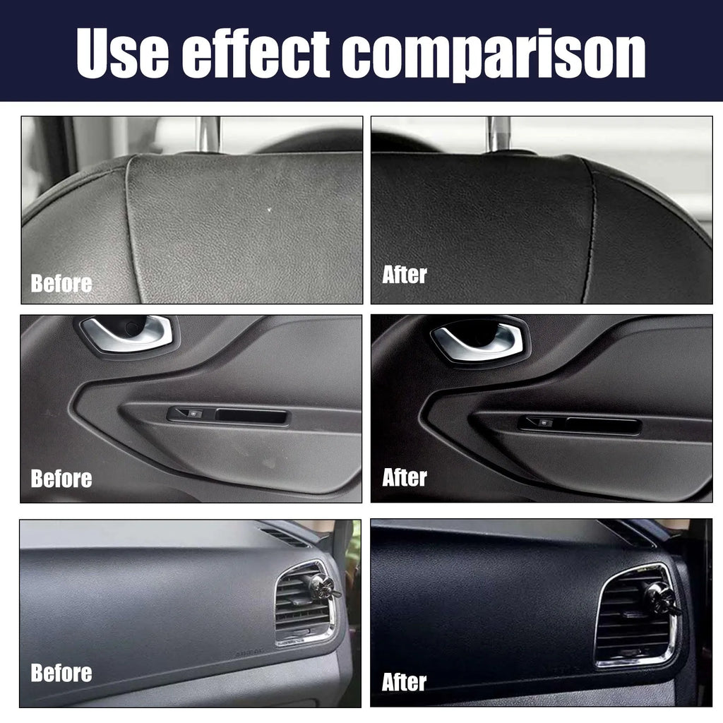 120ml car dashboard renovation detergent with cloth for seat care and dust removal