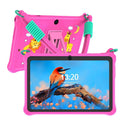 7-inch children's tablet silicone protective case with flat strap in sapphire blue and dark pink colours