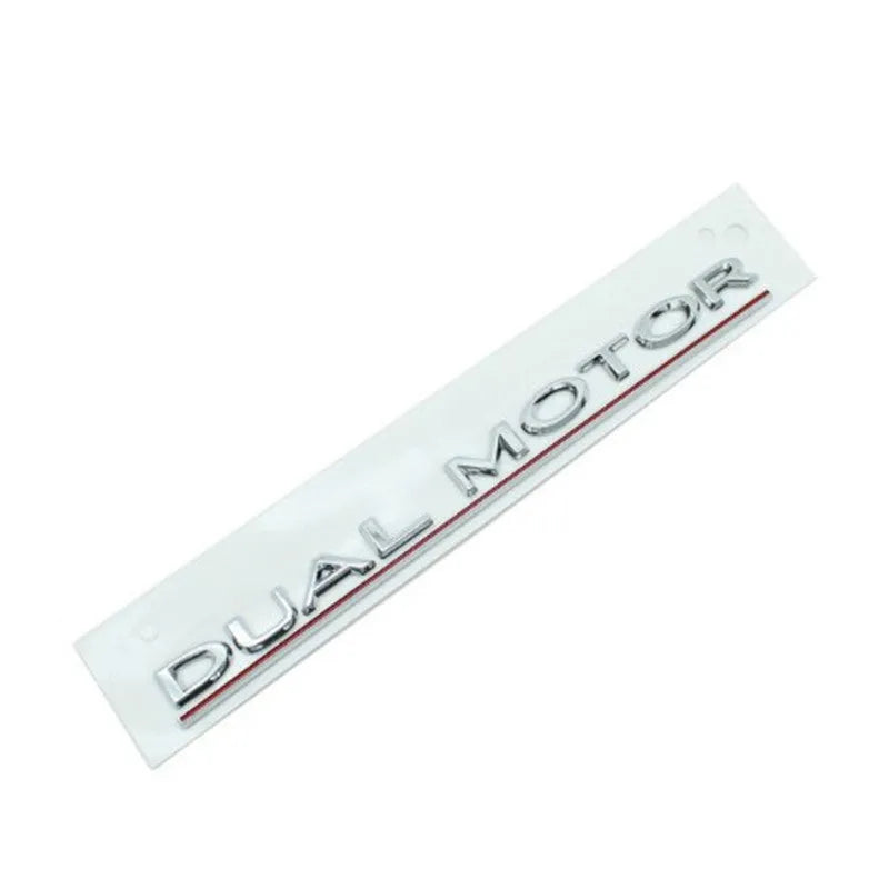 ABS plastic performance badge sticker for Tesla Model 3 bumper in multiple colour options.