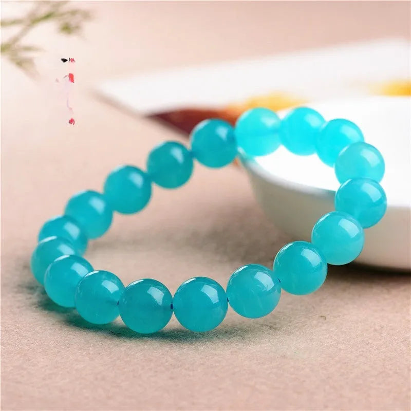 Natural Grade 7A Amazonite scattered beads in ice colours with size variations for jewellery making.
