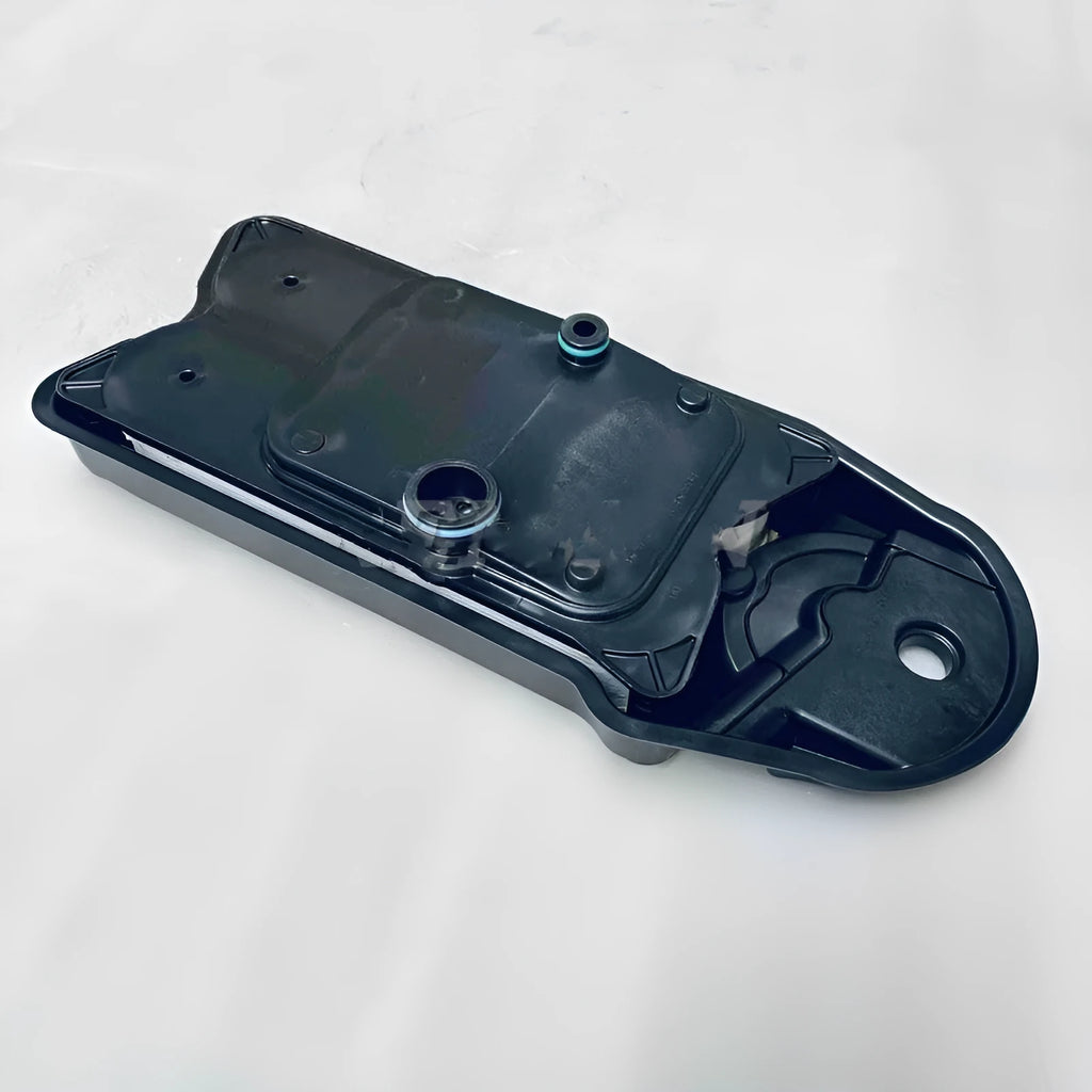 Black automotive crankcase ventilation filter for engine PCV systems