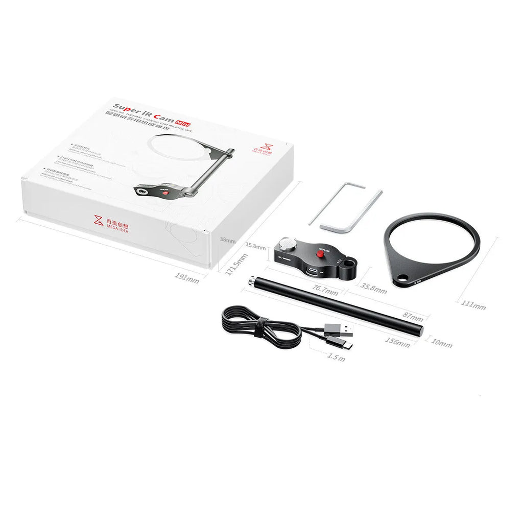Super IR Cam mini microscope thermal imaging system with mounting bracket and accessories