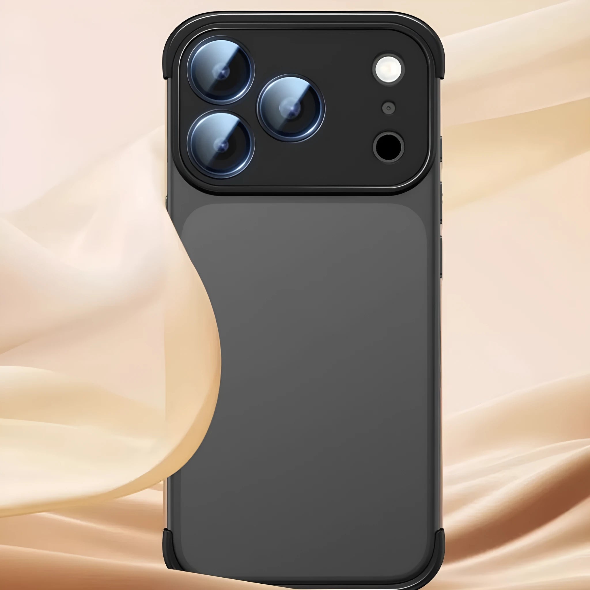 iPhone 17 phone case in black, orange, grey, and desert colours for Pro and Pro Max models