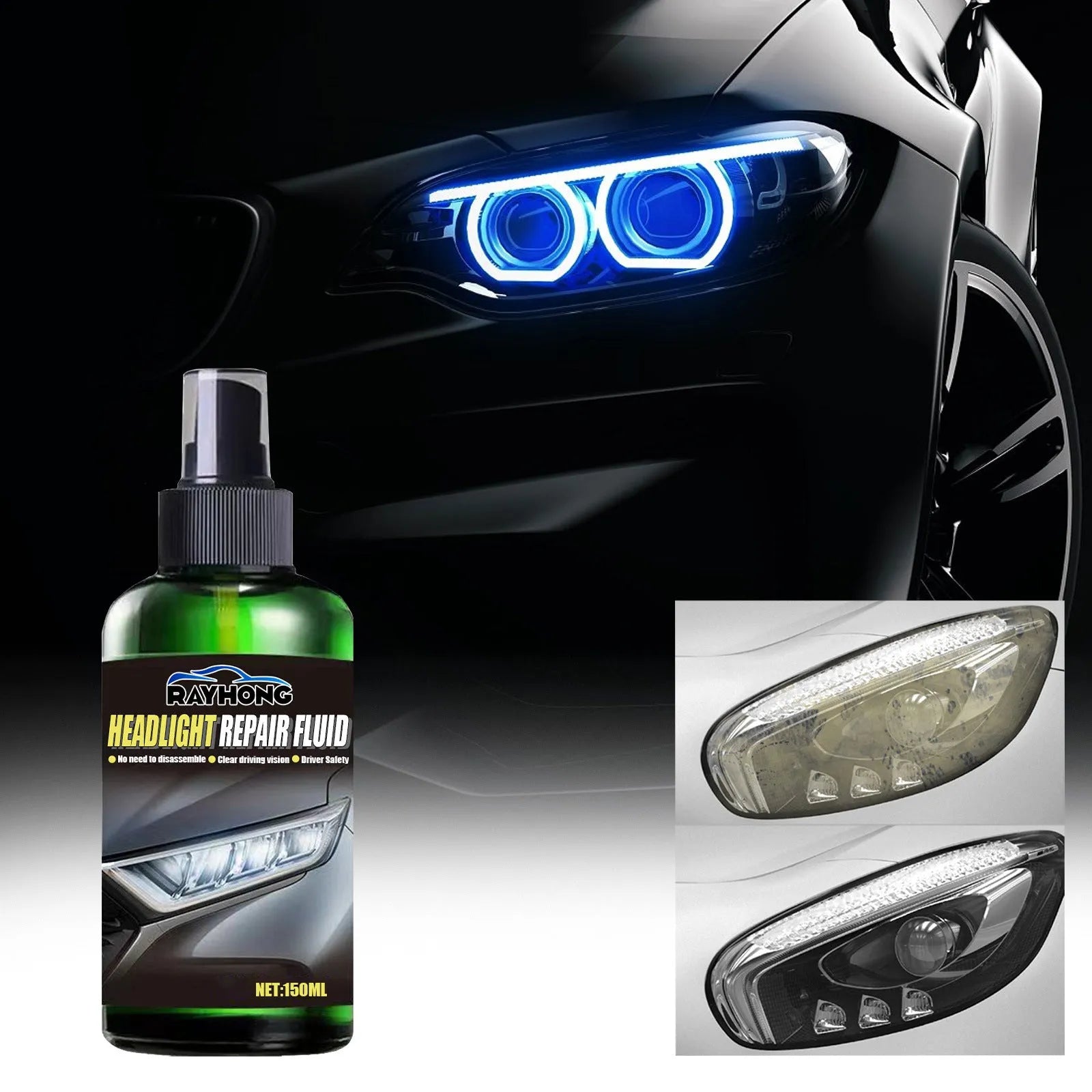 150ml bottle of car headlight restoration repair liquid.