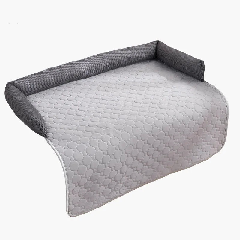 75x75cm ice silk pet cushion with latex ice pad in dark grey, blue, light grey, green, dark blue, khaki, pink or light blue