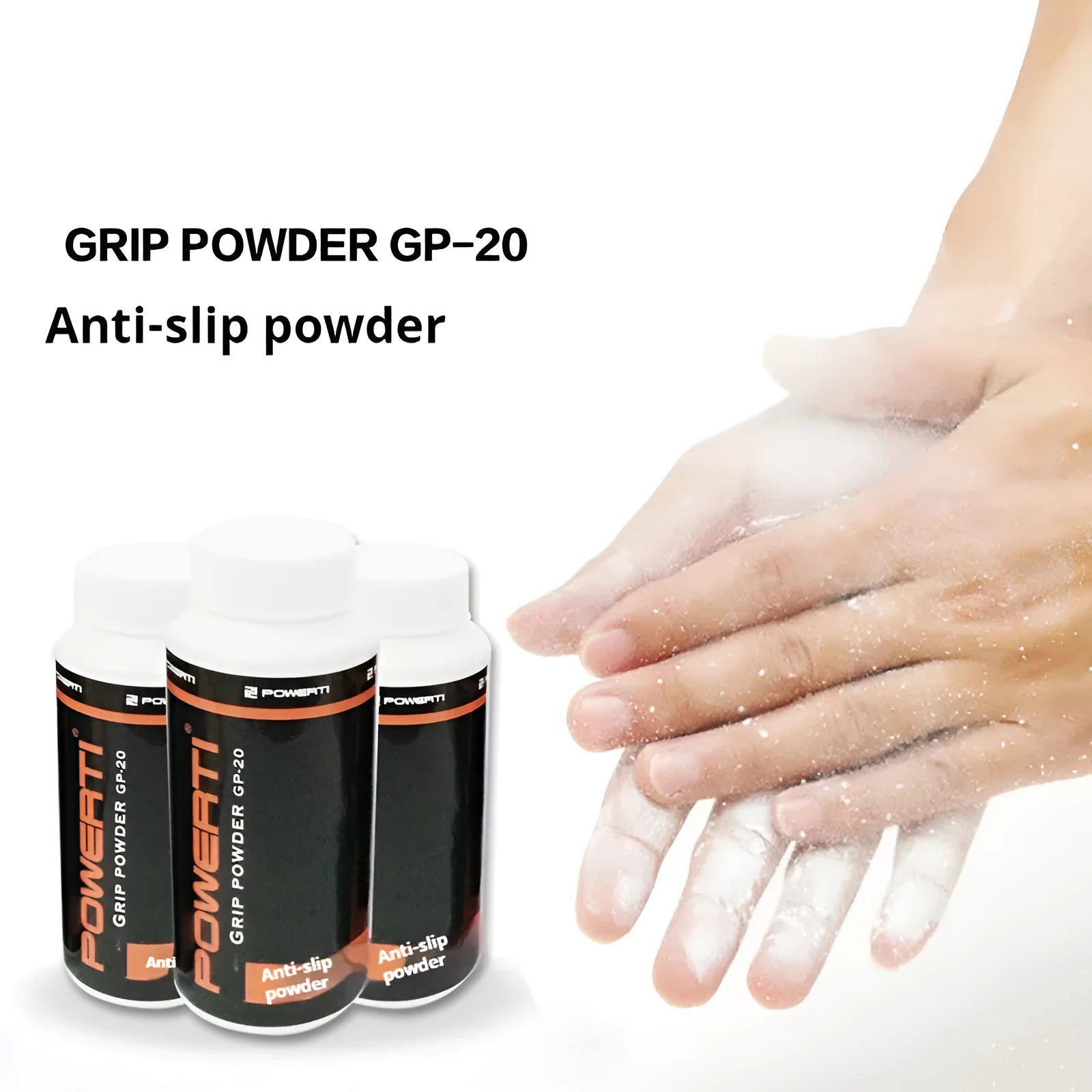 White magnesium carbonate sports anti-slip powder in 100g container for badminton and weightlifting