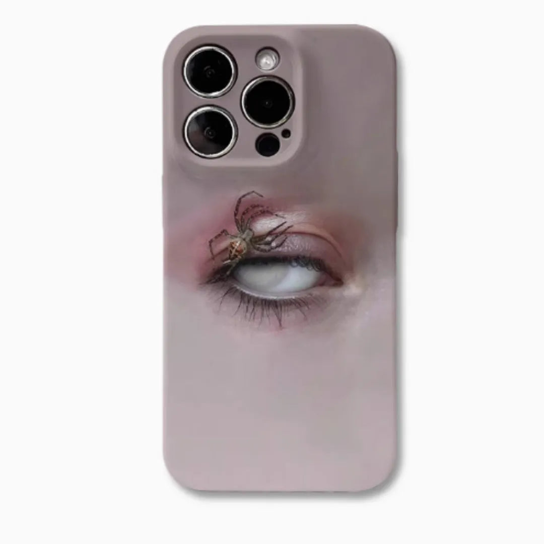 Dark heterochromatic spider design iPhone protective case for multiple models