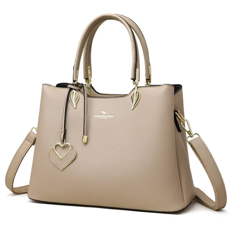 Women's multi-layer shoulder messenger bag in PU leather available in eight different colours