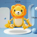 Lion and monkey plush squeaky dog toys bundle for medium and large breeds