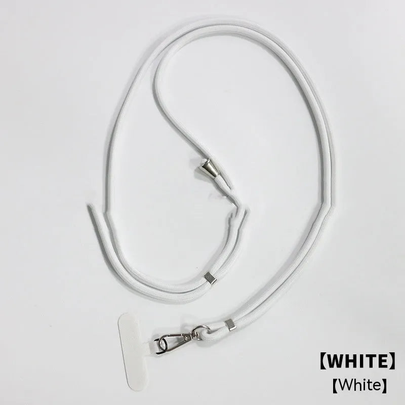 General drop-resistant phone lanyard in nylon with injection-moulded clip and gasket, 160cm length, 12g weight, available in multiple colours