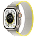 Nylon Apple Watch replacement band with integrated single-ring strap in various colours