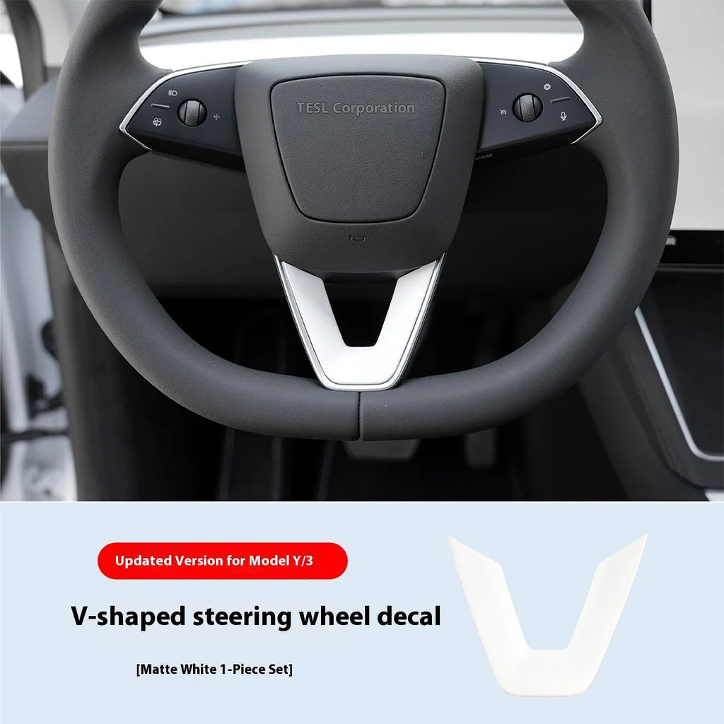 White plastic ABS steering wheel patch for car interior renewal and scratch protection