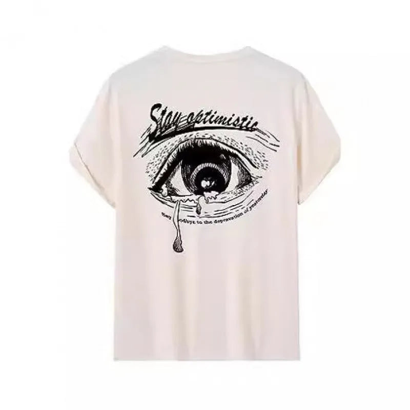 Men's printed short-sleeve sports t-shirt in polyester, showing digital pattern design, available in multiple sizes.