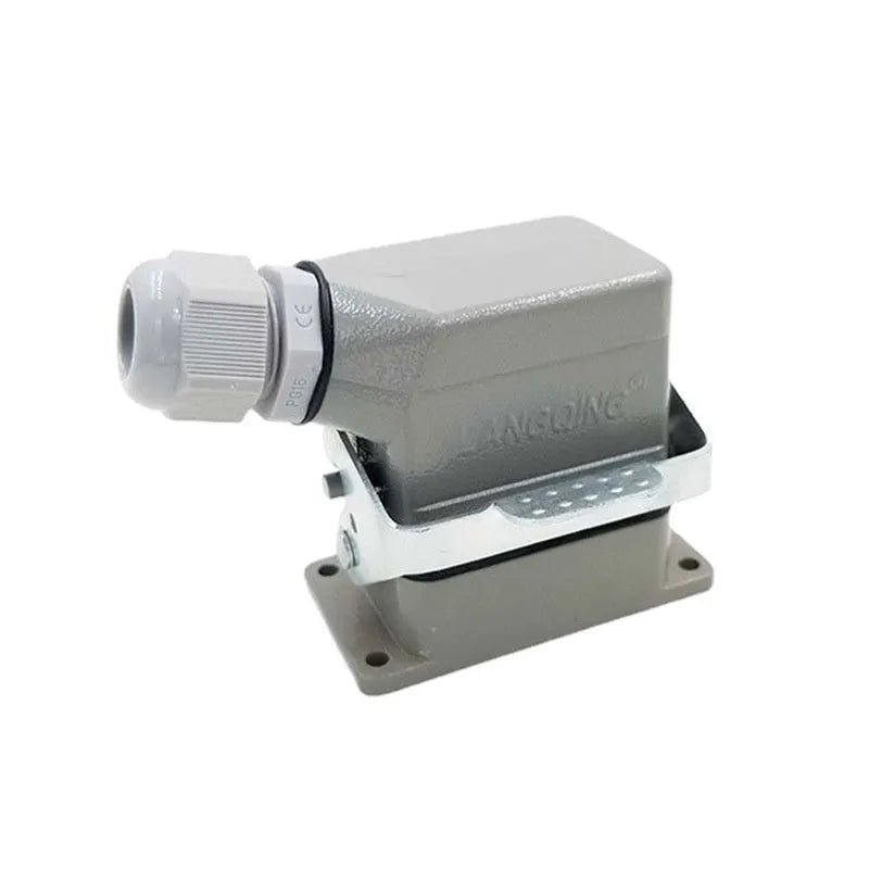 Rectangular hot runner plug connector core HDC-HE-006-1-6 with copper silver plated contacts for industrial automation