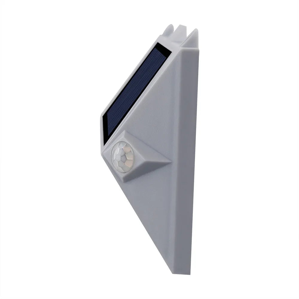 Solar outdoor human body induction guide step light with abstract design for courtyard and stair installation