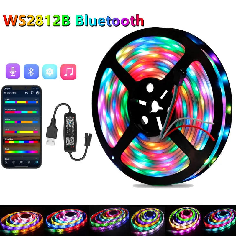 Magic Color Running Horse LED strip 30m 18 beads WS2812b 5050 Bluetooth remote control