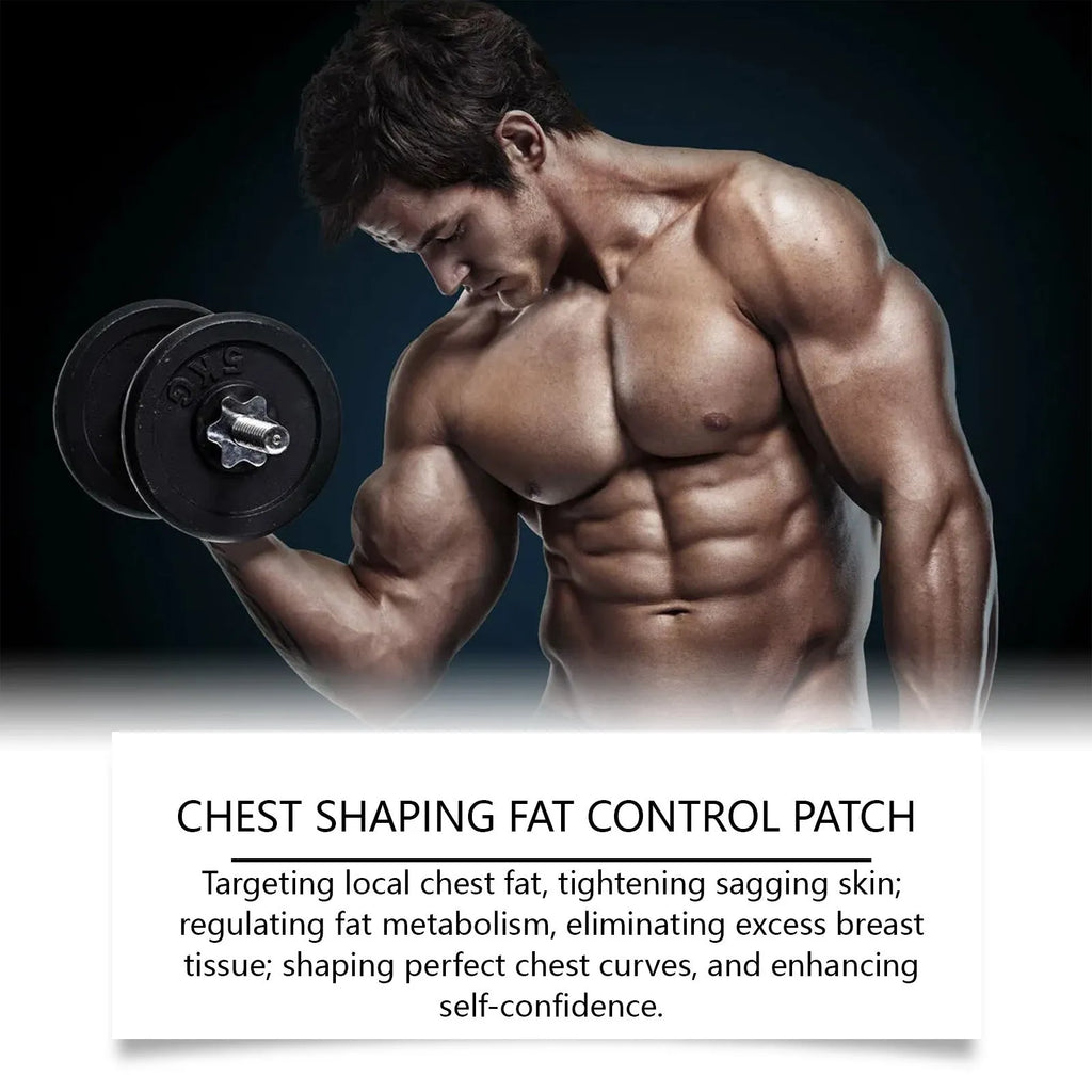 Men's thin figure control chest patches with herbal ingredients in four-piece pack