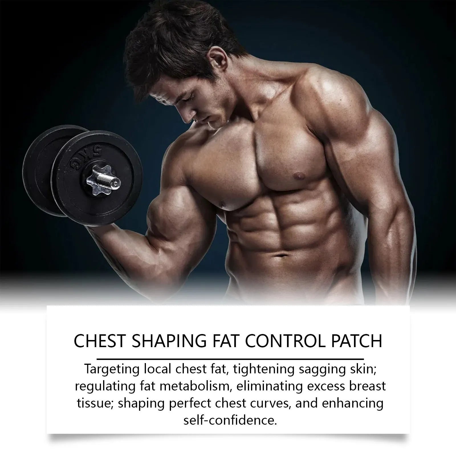 Men's thin figure control chest patches with herbal ingredients in four-piece pack